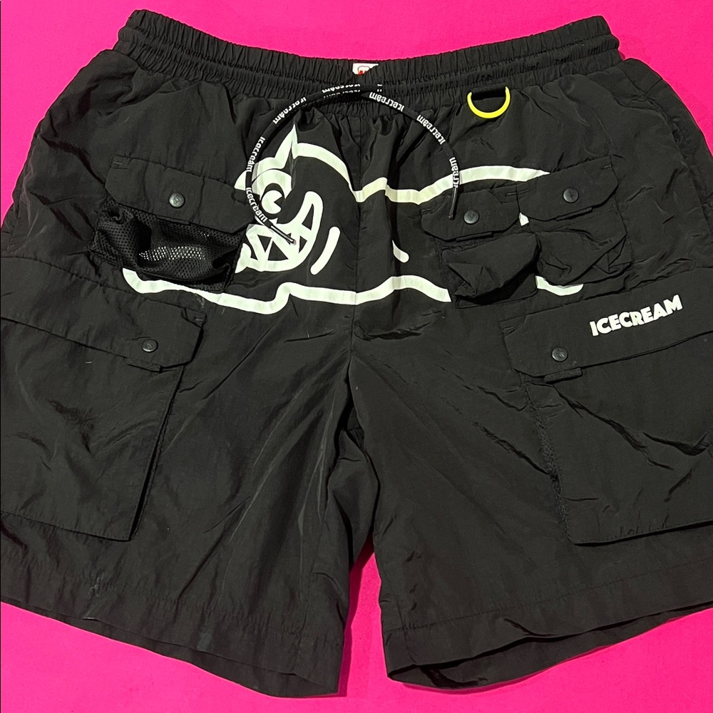 Icecream Men's Black and White Board Shorts